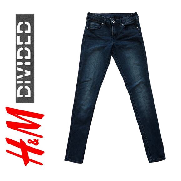 H&M Divided Skinny Stretch Jeans Blue, size 6 - Picture 1 of 7
